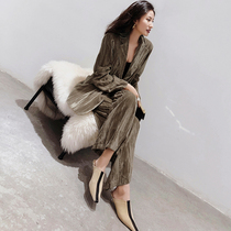 Net red gold velvet small suit jacket 2021 spring and autumn British style Korean version of the new fashion velvet suit suit female