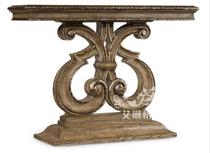 American Solid Wood Carved Oak Wood Genguan Terrace windowsill Decorative Table Style Neoclassical Living Room Decoration Table Aisle Genguan