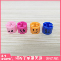 Color plastic size buckle discount logo buckle Hanger size circle Clothing size circle discount can be customized
