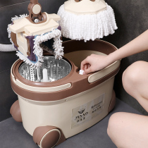 Jieshibao flat mop Hands-free household mop cloth automatic rotating lazy mop with bucket mopping artifact
