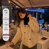 CC fur Jeanette Imports Purple Mark Grade Ferret Fur Leather Grass Coat Female Winter Foreign Minke Fur Coat Short