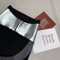 JUST CC Kaka Womens Official Flagship Sweating Pants Fat Burning Fitness Yoga Abdominal Lifting Hip Five Point Leggings