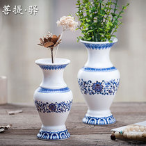 Chinese Blue and White Vase for Buddha Lotus Vase for bottle Ceramic vase for vase in front of Buddha