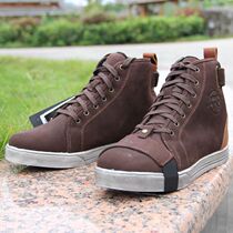 French brand riding boots retro casual board shoes cowhide waterproof anti-drop motorcycle locomotive shoes for men and women couples