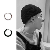 Sleeping without picking earrings 925 sterling silver earrings black earrings for men and women couples earrings