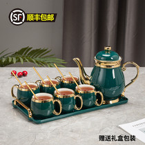 Nordic Water Furniture Ceramic Suit Kettle Home Living Room Heat Resistant Water Cup Kettle Topbasin Suit Series Coffee Kits