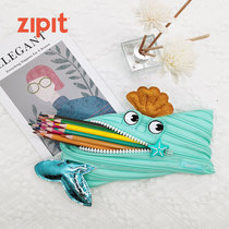 ZIPIT pen bag mermaid creative zipped bag pen box student stationery cute tennis red girl makeup bag children