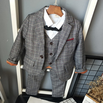 Baby Suit Suit Winter One Year Old Boy Treasure West Suit Little Suit Gown Boy Inn Handsome Young Man Handsome Autumn Winter Man
