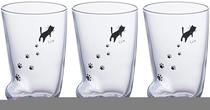 Overseas Aderia Flat Bottom Glass Cups Footprints Glass Series Japan Made 3 Pieces Of CUP OF THE Cups