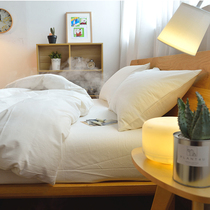 Japanese-style cool washed cotton solid color bedding 1 2 student suite comfortable unprinted 1 8 meters quilt bed sheet special offer