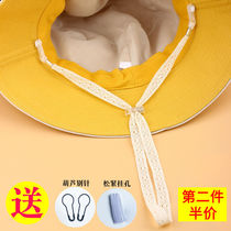 Hat windproof rope windproof rope windproof rope hat special Lei ribbon hat windproof fisherman hat sun hat straw hat