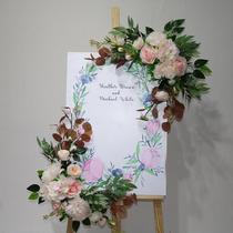 Wedding Greeting Cards Waterboard Flower Signs Floral Guide Cards For Flowers And Flowers Art Wedding Celebration Props Corner Flowers