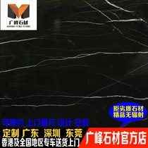 Threshold stone Marble imported black and white root staircase background wall Window sill door cover countertop line custom processing boutique