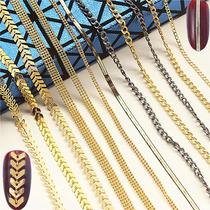 Beauty Nail Decorations Punk Wind Europe and America Exaggerated Coarse Hemp Flower Chain Snake Bone Chain Aircraft Chain Steel Ball Chain Star Chain