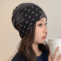 Heap Heaps Hat Winter Women Han Prints Retro Waist Fruit Flower Warm Surrounding Neck 100 Hitch Headscarf Baotou Cap Thin