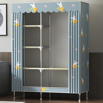 Simple coat rack wardrobe drying rack floor-to-ceiling folding home bedroom large-capacity indoor storage hanger