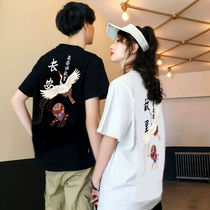 Couple outfit a man and a woman 2020 new clothes summer student Korean version loose short-sleeved T-shirt men and women base shirt