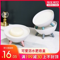 Soap box cute personality creative hemispherical sponge drain soap rack fashion student dormitory soap box