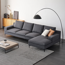 Yichao Italian minimalist fabric sofa Simple modern light luxury living room Nordic small apartment type Down Chaise science and technology cloth