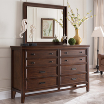 American Eight Bucket Cabinet Solid Wood Nine Bucket Standing Cabinet Eu Style Bedroom Storage Containing Cabinet Drawer Cabinet Five Bucket Closet Spot