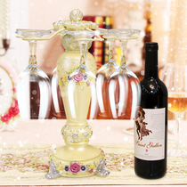 Modern wine cup holder upside down household European creative goblet shelf living room decoration hanging red wine rack ornaments