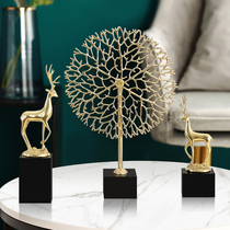 Pure copper deer ornaments home living room TV wine cabinet decoration crafts porch light luxury modern simple housewarming gift
