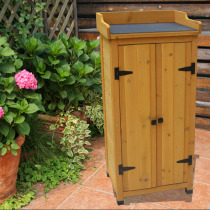 outdoor small size cabinet storage cabinet sundries cabinet storage box tool box rainproof sunscreen wooden cabinet