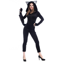 Halloween costume female cosplay costume Black cat creative sexy one-piece cat animal costume party performance costume