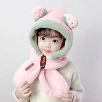 UK next sara childrens hat winter baby integrated with suede thickened male and female cuddly supercute overhead cap