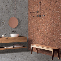 Fish love sugar particles terrazzo tile 600x1200 French light luxury living room bathroom kitchen tooling