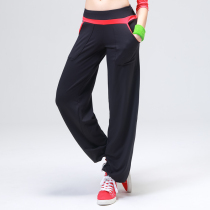 Dance pants female loose size bunches feet closed straight pants gym running sports pants yoga gymnastics pants