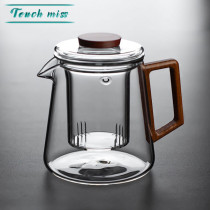 Touch Miss high temperature resistant glass bubble teapot with filter thickening home cooking teapot flower teapot tea set set