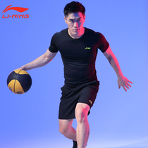 Li Ning Sports Set Mens Quick Clothes Running Short Sleeve Shorts Fitness Training Clothing Brand Leisure Spring and Autumn Summer