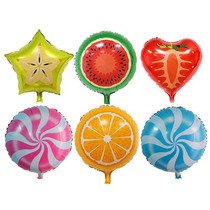Childrens fruit candy balloon cute birthday decoration layout micro-business push small gift aluminum film aluminum foil