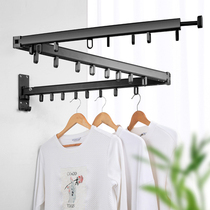 No balcony drying rack folding drying telescopic indoor clothing artifact hidden drying machine toilet drying Rod