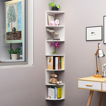 Shelves small shelves floating bookshelves perforated walls single-layer corners bedside bathroom cabinets