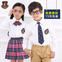 (single piece)Primary school uniform spring and autumn suit British College style long sleeve cotton kindergarten garden uniform class uniform customization