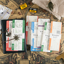 Retro ticket note book to take you to travel account bottom collage material paper diy sticky hand tent decoration
