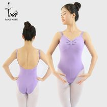 Chen Ting Former knotting buckle large back practicing utility-style adult ballet gymnastic body clothes dance test class conjoined exercise