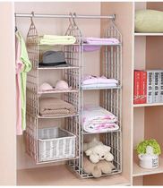 Folding hanger storage artifact Household multi-layer hanging wardrobe Student dormitory multi-function shelf space-saving clothes rack
