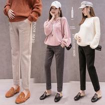 Pregnant women pants autumn and winter wearing winter leggings spring and autumn leisure sports pants Harlan woolen trousers autumn wear