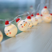 Cute string lights LED snowman colored lights Christmas tree dress Star Lights Festival decoration warm battery usb plug-in