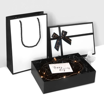 Birthday gift large high-end girlfriend white cosmetics perfume gift box empty box hand gift box packaging box