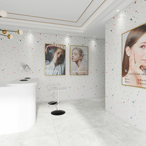 Imitation Watermill Stone wood Wood Fiber integrated board Cosmetic Yard Wall Buttoned Plate Foreground Sofa background Wall Waterproof wall panel