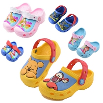 New Summer Pooh Bear Barbie Sophia Princess Boys and Girls Cave Shoes Parent-Child Beach Shoes Non-slip Soft Bottom