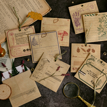 Natural collection record Kraft paper storage bag retro Handbook Sticker Stamp envelope hand account material paper bag