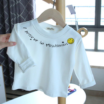 2021 autumn childrens clothing baby cotton base shirt baby long sleeve T-shirt children Spring Autumn dress baby coat 900