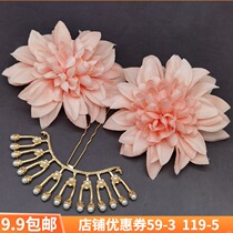 Ancient style headdress Hanfu Ming headgear sixteen-hole hairpin row hairpin ancient wind Pearl hairpin Joker Song jewelry combination