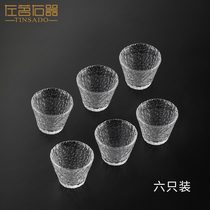 Left Tea Right Machine 6 glass cup Kunfu tea cup cup cup cup cup cup Japanese hammer cup