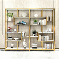 New Chinese office bogus shelf light luxury porch cabinet Dobao Pavilion tea rack living room display cabinet antique rack shelf